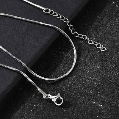 1.5MM 304 Stainless Steel Snake Chain Necklaces for Women Men