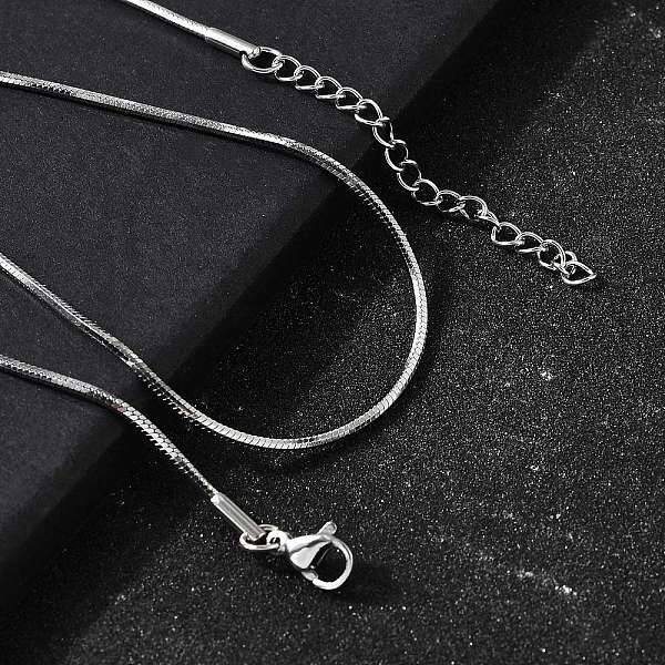 1.5MM 304 Stainless Steel Snake Chain Necklaces for Women Men