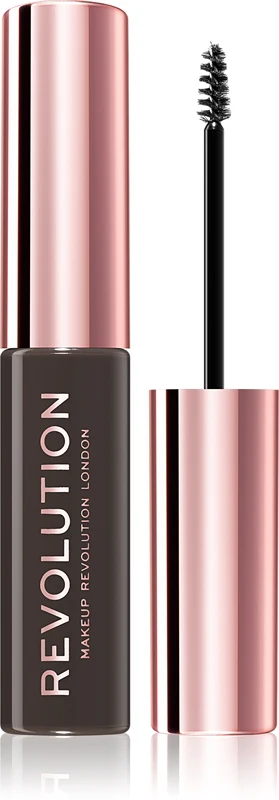 Makeup Revolution eyebrow gel dark brown color 6 ml