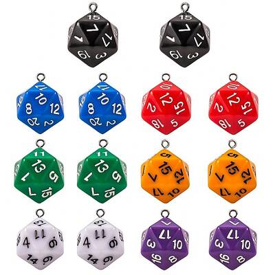 14Pcs 7 Colors Acrylic Pendants