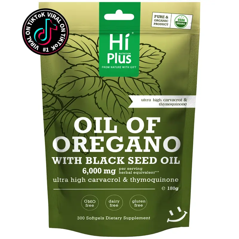 HiPlus Nutrition Oregano Oil with Black Seed Oil Softgels | Immune Support,Antioxidant Boost | with Black Seed Oil & High Car...