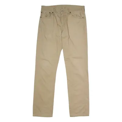 LEVI'S 511 Mens Twill Trousers Beige Slim Straight W33 L32