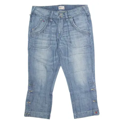 HILFIGER DENIM Button Up 3/4 Length Womens Jeans Blue Straight W31 L22