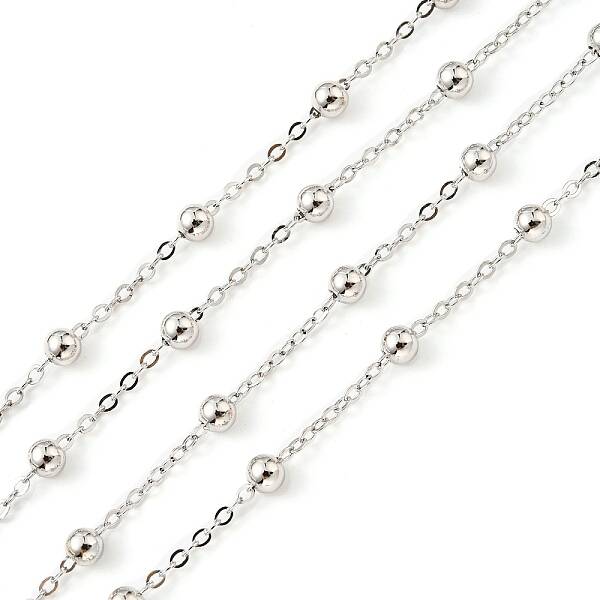 Anti-Tarnish Rhodium Plated 925 Sterling Silver Satellite Chains