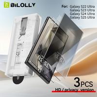 Bilolly [3-pack] Screen Protector, HD/Peeping Version, for Samsung Galaxy S25/S24 /S23 /S22 Ultra Screen Protector, [3-second...