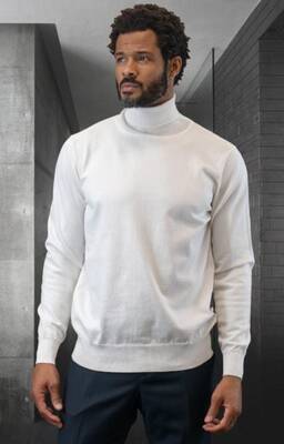 Mens Sweater White - Wool