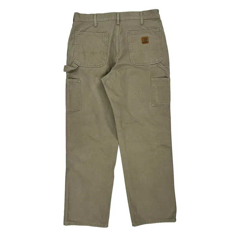 Carhartt Carpenter Trousers - 32W 31L Khaki Cotton
