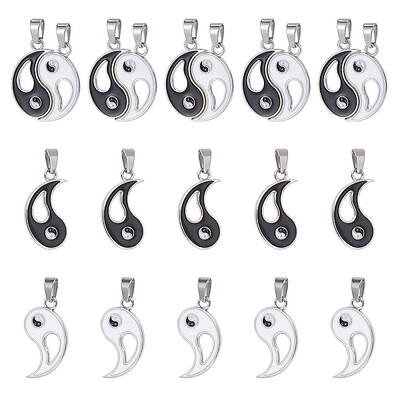 10 Sets Alloy Enamel Split Pendants