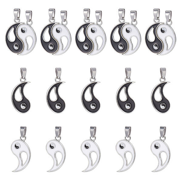 10 Sets Alloy Enamel Split Pendants