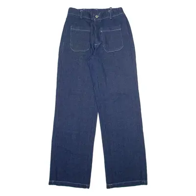 NATURA Womens Trousers Blue Relaxed Straight W24 L31