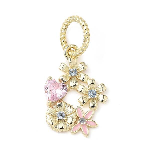 925 Sterling Silver Pave Cubic Zirconia with Enamel Pendants