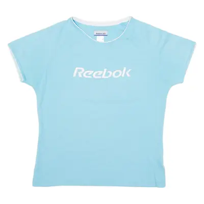 REEBOK Womens T-Shirt Blue S