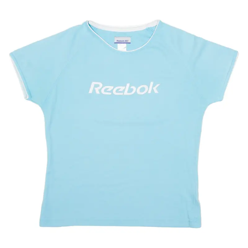REEBOK Womens T-Shirt Blue S