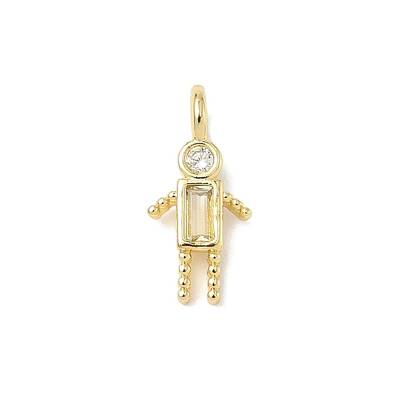 Brass Micro Pave Cubic Zirconia Pendants
