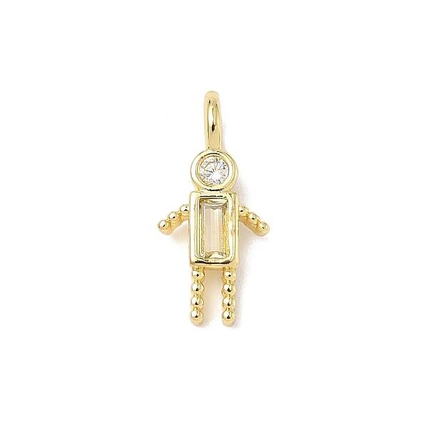 Brass Micro Pave Cubic Zirconia Pendants