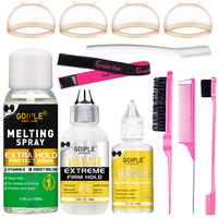 Wig Adhesive Spray and Lace Glue for Extra Hold - Glueless Lace Melting Spray for Wigs Natural Gel Fast Drying Haircare Hairl...