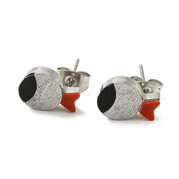 Acrylic Fish Stud Earrings