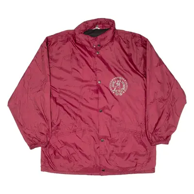AMERICAN SPORTS FASHION Juri Lions Mens Coach Jacket Maroon USA Hooded M