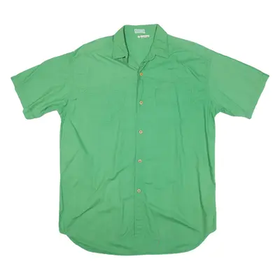 MOSKITO Mens Plain Shirt Green L