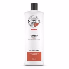Nioxin System 4 Shampoo Cleanser - Shampoo detergente per capelli fini, colorati e notevolmente diradati 300 ml