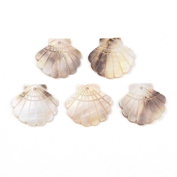 Natural Freshwater Shell Carved Pendants