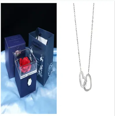 Rotating Soap Flower Rose Gift Box Creative Rotating Rose Jewelry Packaging Box Valentine's Day Gift For Women | Color: Set6