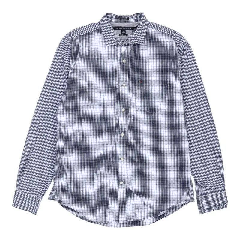 Tommy Hilfiger Checked Shirt - Large Blue Cotton