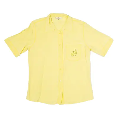 BERRI SPORTS Womens Shirt Yellow Collared S