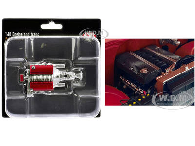 LS3 Engine & Transmission Replica from 1967 Chevrolet C-10 Custom 1/18 Model by ACME