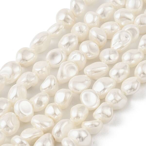 Electroplated Shell Pearl Beads Strands