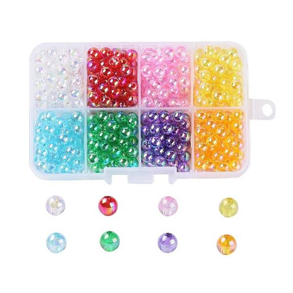 8 Colors Eco-Friendly Transparent Acrylic Beads