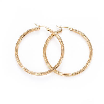 304 Stainless Steel Hoop Earrings