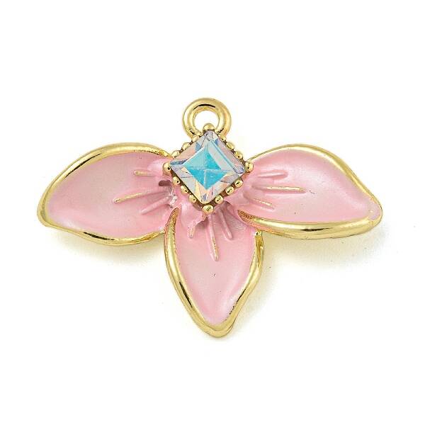 Rack Plating Alloy Rhinestone Pendants