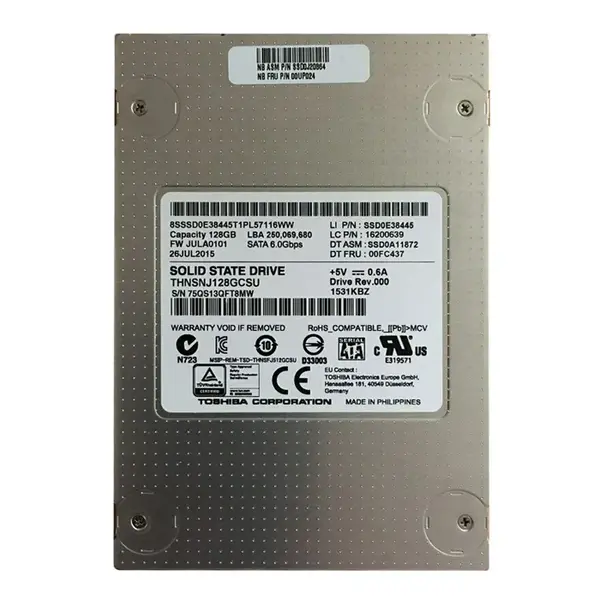 00UP024 Lenovo 128GB Multi-Level Cell SATA 6Gb/s 2.5-Inch Solid State Drive