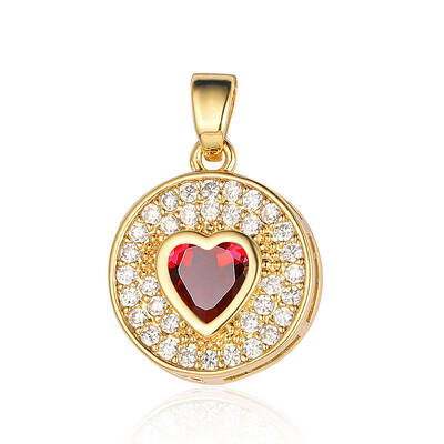 Brass Micro Pave Cubic Zirconia Pendants