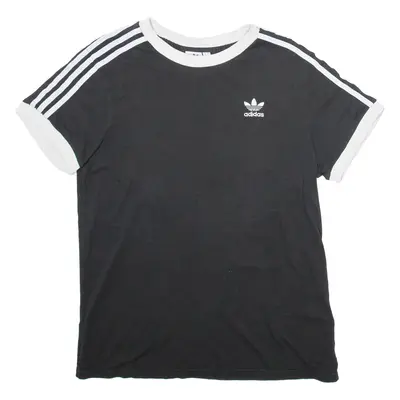 ADIDAS Womens T-Shirt Black UK 10