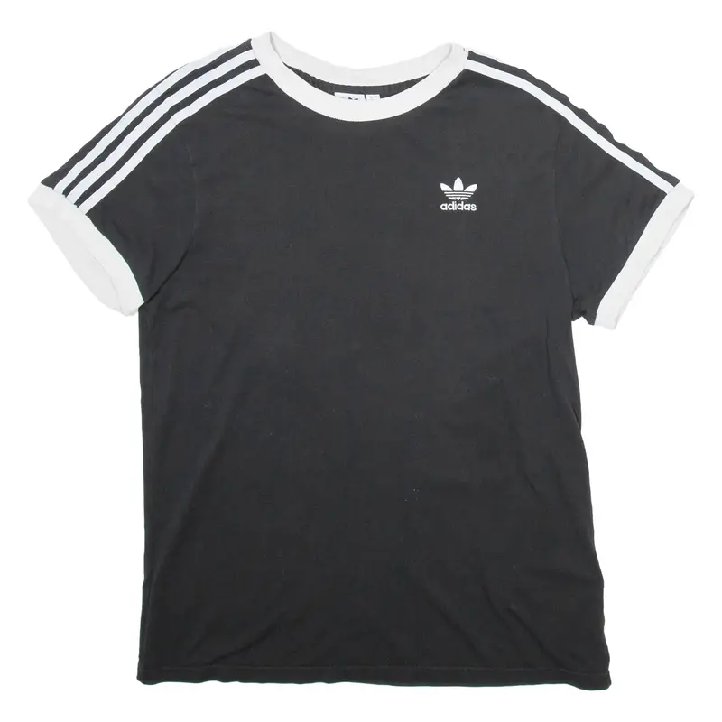 ADIDAS Womens T-Shirt Black UK 10