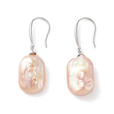 Natural Pearl Dangle Earrings for Women