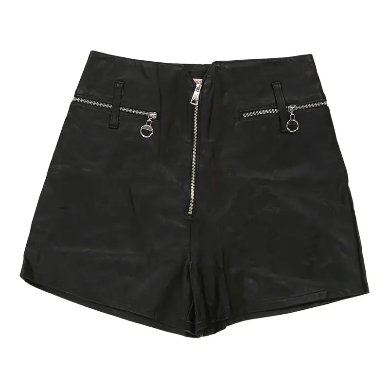 Bonito Shorts - 24W UK 6 Black Leather