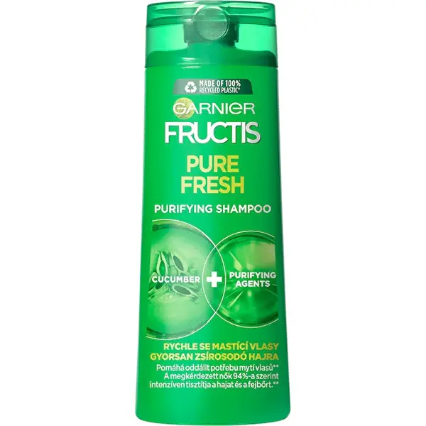 Garnier Strengthening shampoo for rapidly greasy hair Fructis (Pure Fresh Shampoo) - Volume: 250 ml