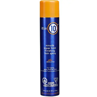 It's a 10 Miracle Super Hold Finishing Spray Plus Keratin Lacca per capelli Stile Tenuta extra forte 334 ml