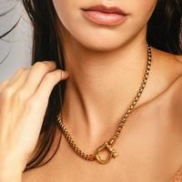 Waterproof Stainless Steel Chain Necklace, Unisex Casual Trendy Pendant Necklace, Fashion Jewelry for Women Party, Daily Deco...