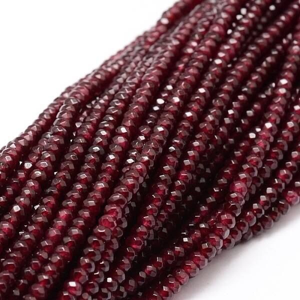 Dyed Natural Malaysia Jade Rondelle Beads Strands