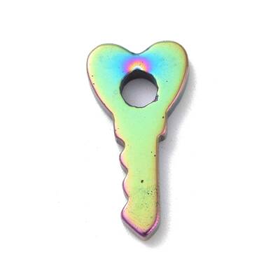 PVD Vacuum Plating Rainbow Color Non-magnetic Synthetic Hematite Pendants