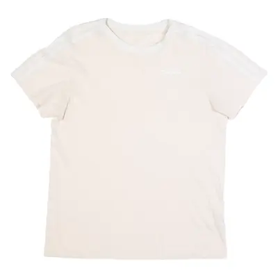 ADIDAS Womens T-Shirt Pink XS