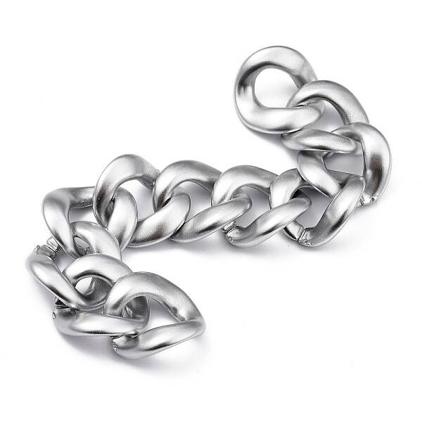 Handmade Spray Painted CCB Plastic Curb Chains