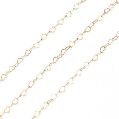 Yellow Gold Filled Flat Heart Link Chains