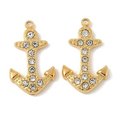 304 Stainless Steel Crystal Rhinestone Pendants