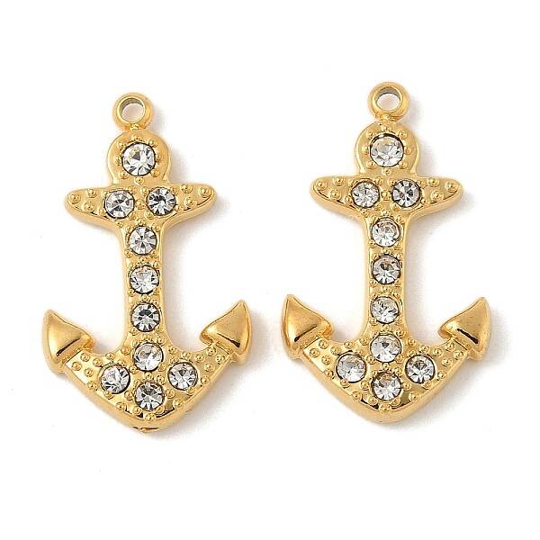 304 Stainless Steel Crystal Rhinestone Pendants