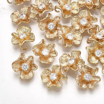 Brass Cubic Zirconia Charms